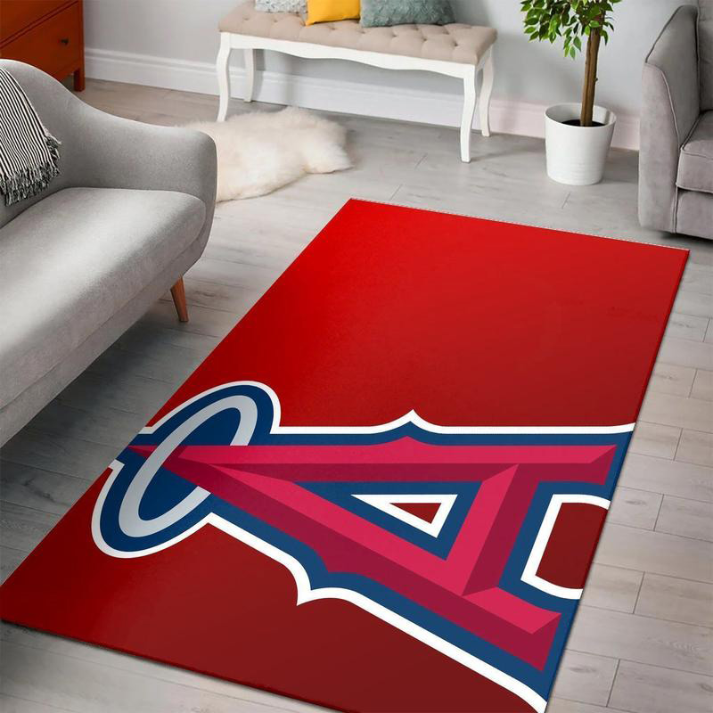 Los Angeles Angels Rug MLB Area Rug Dining Room Rug Outdoor Rug Rectangle Carpet