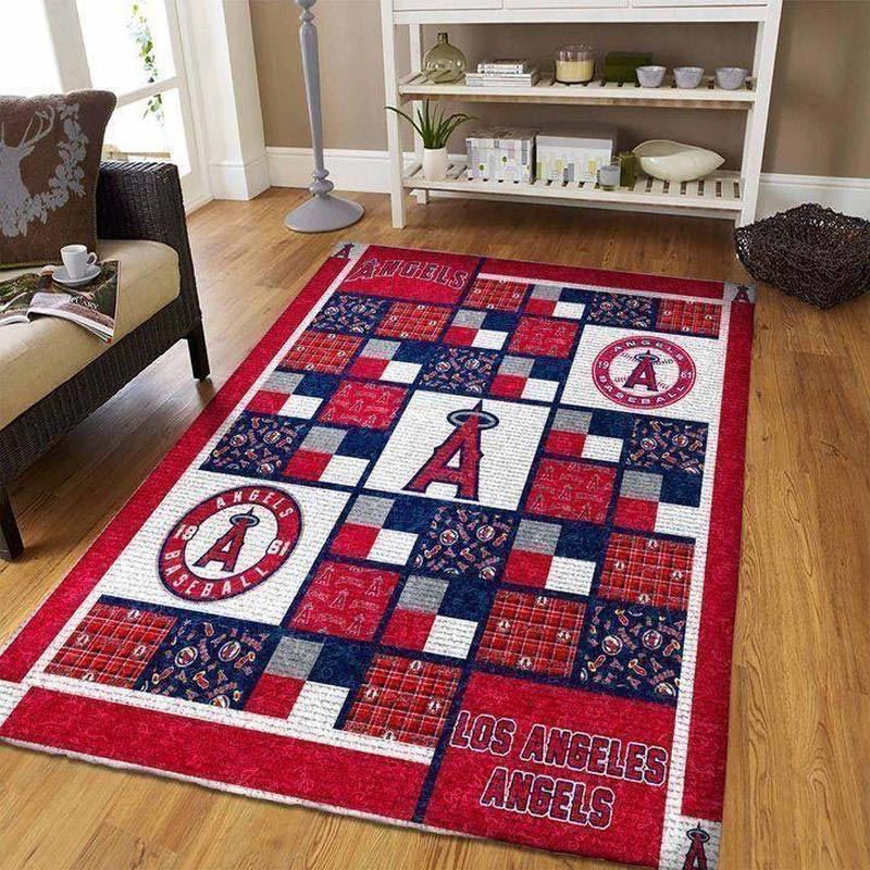 Los Angeles Angels Rug MLB Area Rug Dining Room Rug Outdoor Rug Rectangle Carpet