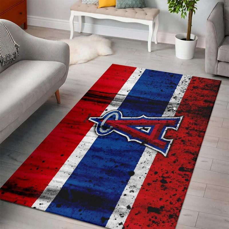 Los Angeles Angels Area Rug MLB Area Rug Bathroom Rug Outdoor Rugs Rectangle Carpet