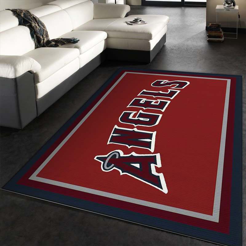 Los Angeles Angels Area Rug MLB Area Rug Living Room Area Rug Indoor Outdoor Rugs Rectangle Carpet