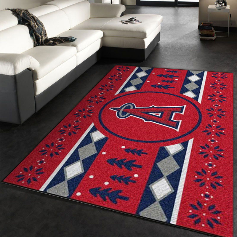 Los Angeles Angels Area Rug MLB Area Rug Dining Room Rugs Indoor Outdoor Rug Rectangle Carpet