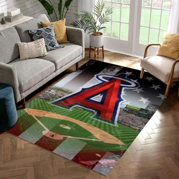Los Angeles Angels Area Rug MLB Area Rug Living Room Area Rug Outdoor Rug Rectangle Carpet