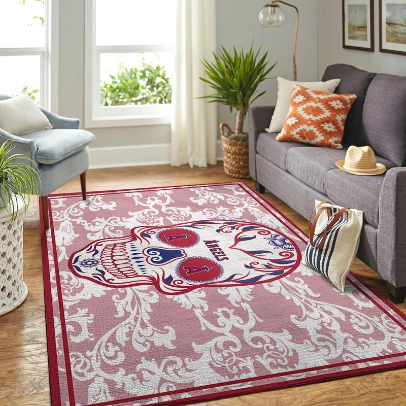 Los Angeles Angels Area Rug MLB Area Rug Dining Room Rug Outdoor Rugs Rectangle Carpet