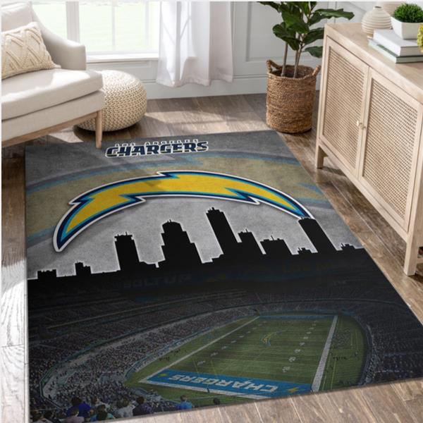 Los Angeles Chargers Area Rug NFL Area Rug Living Room Rug Outdoor Rug Rectangle Carpet