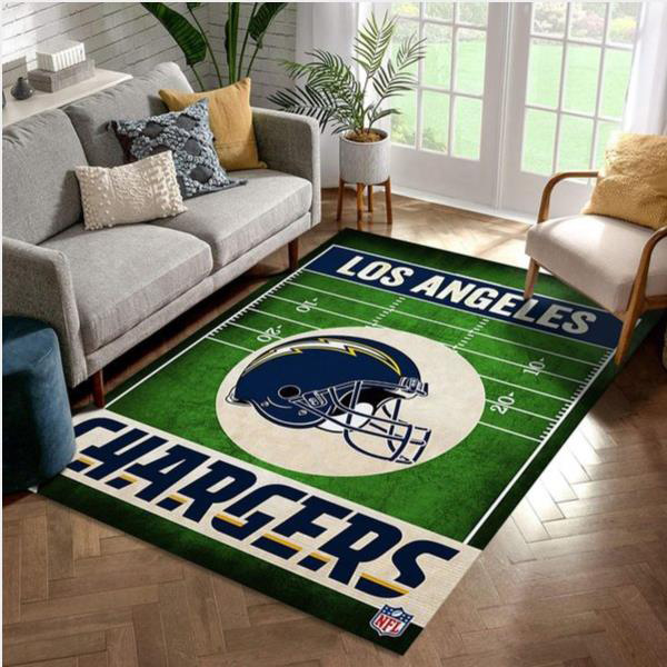 Los Angeles Chargers Rug NFL Area Rug Living Room Area Rug Outdoor Rug Rectangle Carpet