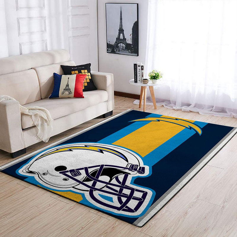 Los Angeles Chargers Rug NFL Area Rug Dining Room Rugs Indoor Outdoor Rug Rectangle Carpet