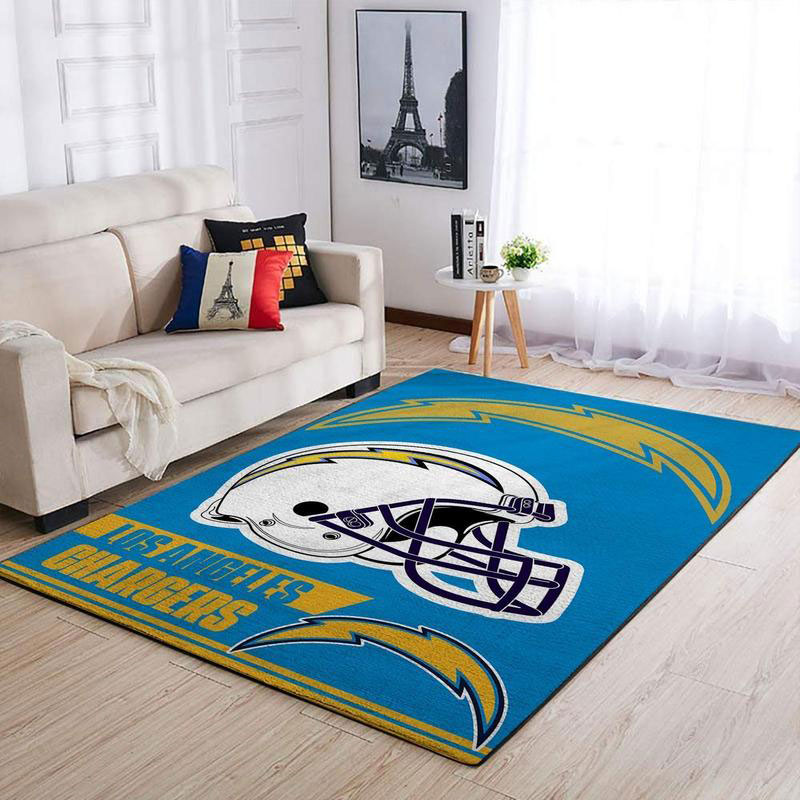 Los Angeles Chargers Area Rug NFL Area Rug Living Room Rug Indoor Outdoor Rug Rectangle Carpet