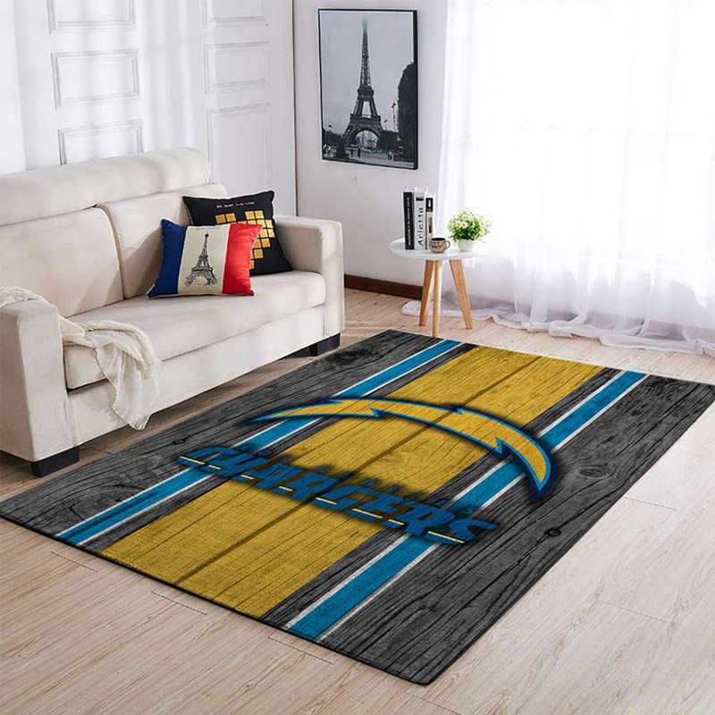 Los Angeles Chargers Rug NFL Area Rug Bedroom Rug Indoor Rug Rectangle Carpet