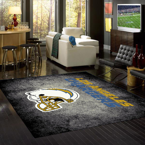 Los Angeles Chargers Rug NFL Area Rug Dining Room Rug Outdoor Rugs Rectangle Carpet