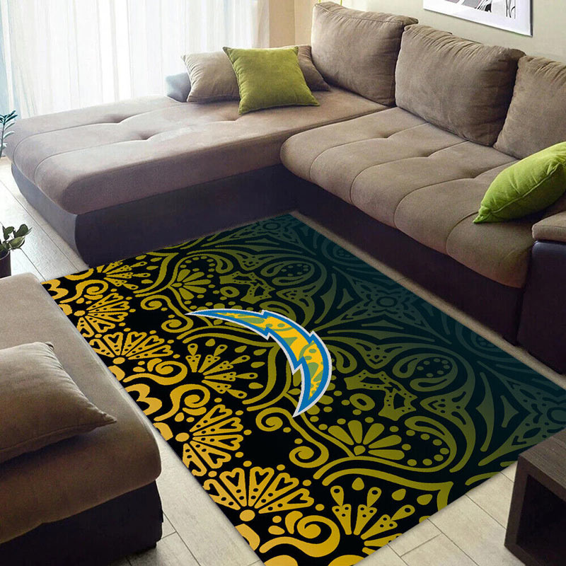 Los Angeles Chargers Area Rug NFL Area Rug Bedroom Area Rug Indoor Rug Rectangle Carpet