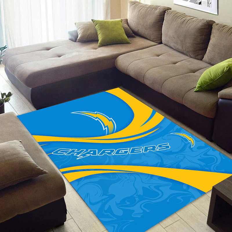 Los Angeles Chargers Rug NFL Area Rug Bathroom Rug Outdoor Rugs Rectangle Carpet
