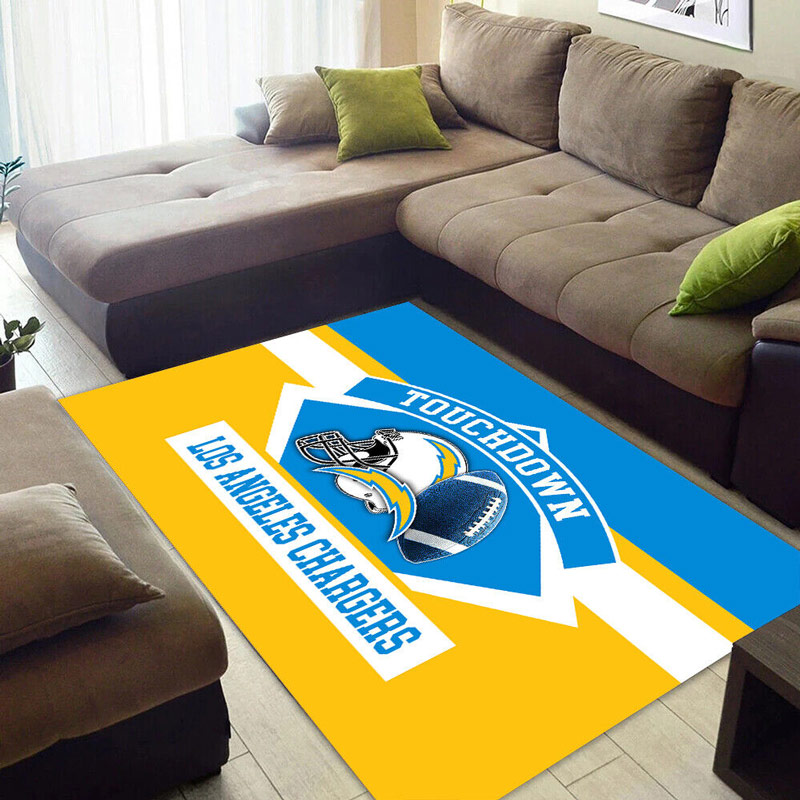 Los Angeles Chargers Rug NFL Area Rug Bedroom Rug Indoor Rugs Rectangle Carpet