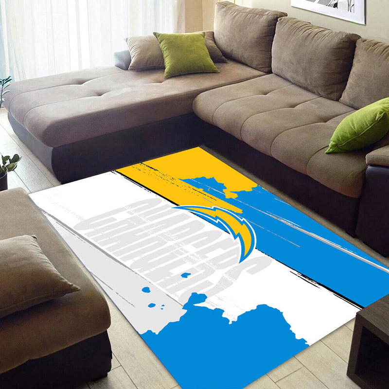 Los Angeles Chargers Rug NFL Area Rug Dining Room Rugs Indoor Outdoor Rug Rectangle Carpet