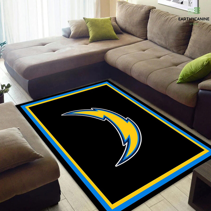Los Angeles Chargers Area Rug NFL Area Rug Dining Room Rug Indoor Outdoor Rug Rectangle Carpet