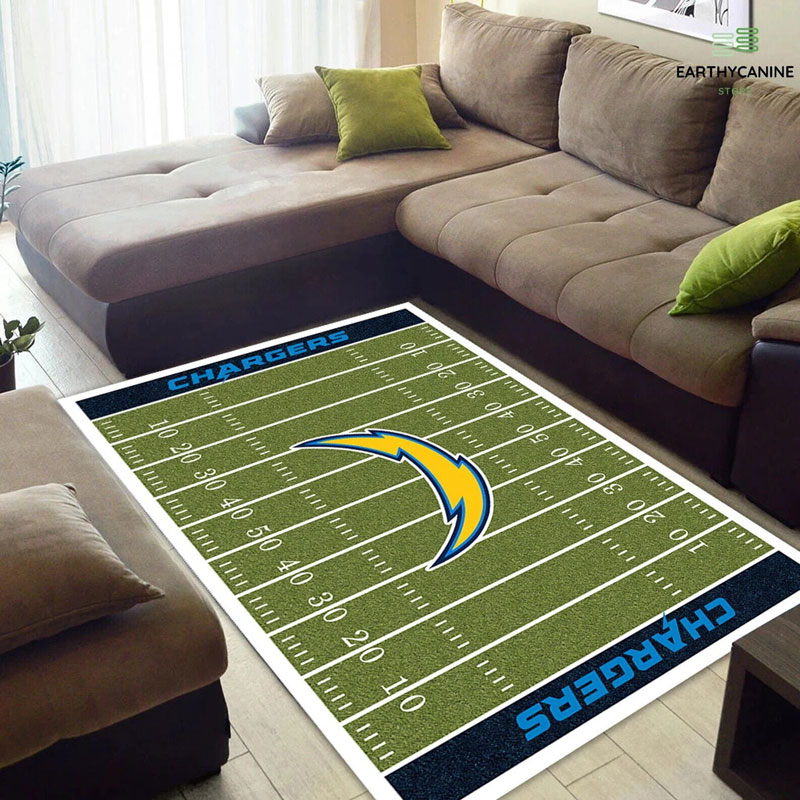 Los Angeles Chargers Rug NFL Area Rug Bathroom Rugs Indoor Rugs Rectangle Carpet