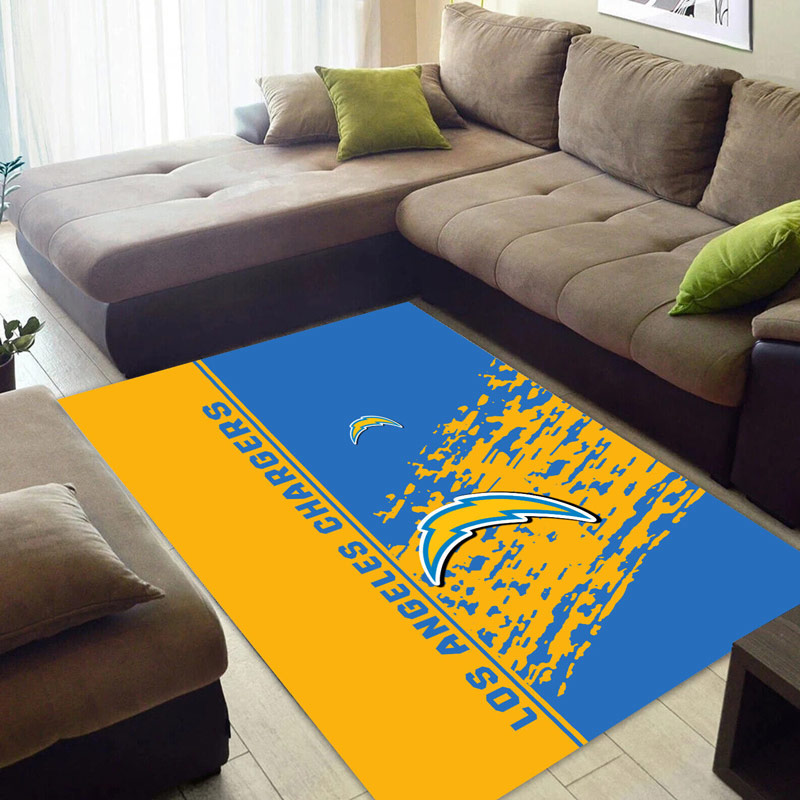 Los Angeles Chargers Area Rug NFL Area Rug Dining Room Rugs Outdoor Rug Rectangle Carpet