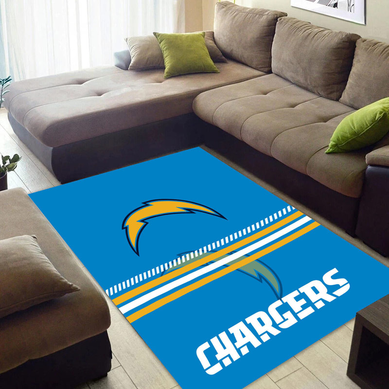 Los Angeles Chargers Rug NFL Area Rug Dining Room Rugs Outdoor Rugs Rectangle Carpet