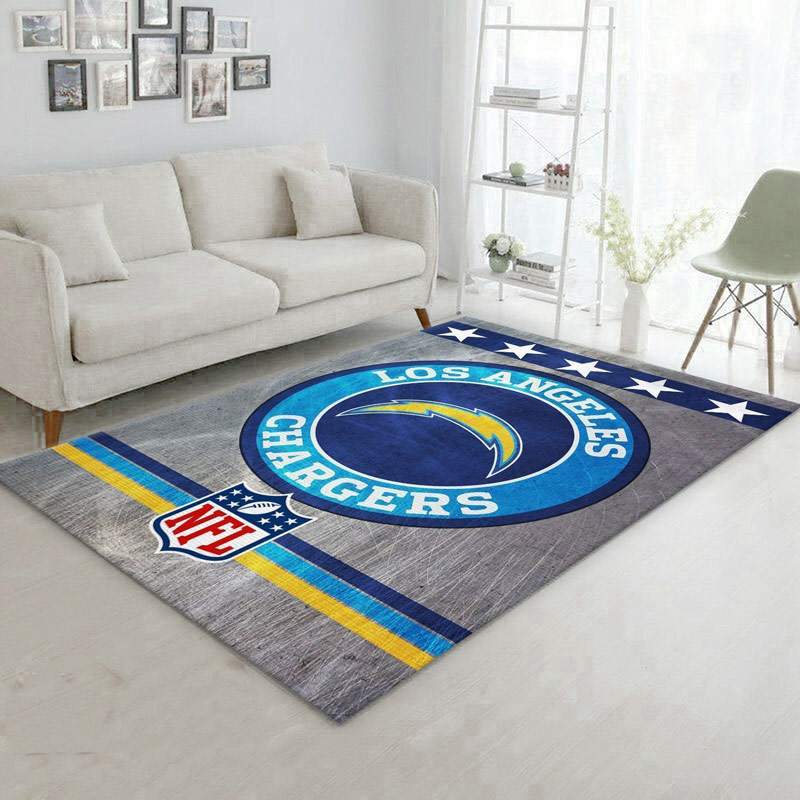 Los Angeles Chargers Rug NFL Area Rug Bathroom Rugs Indoor Rug Rectangle Carpet