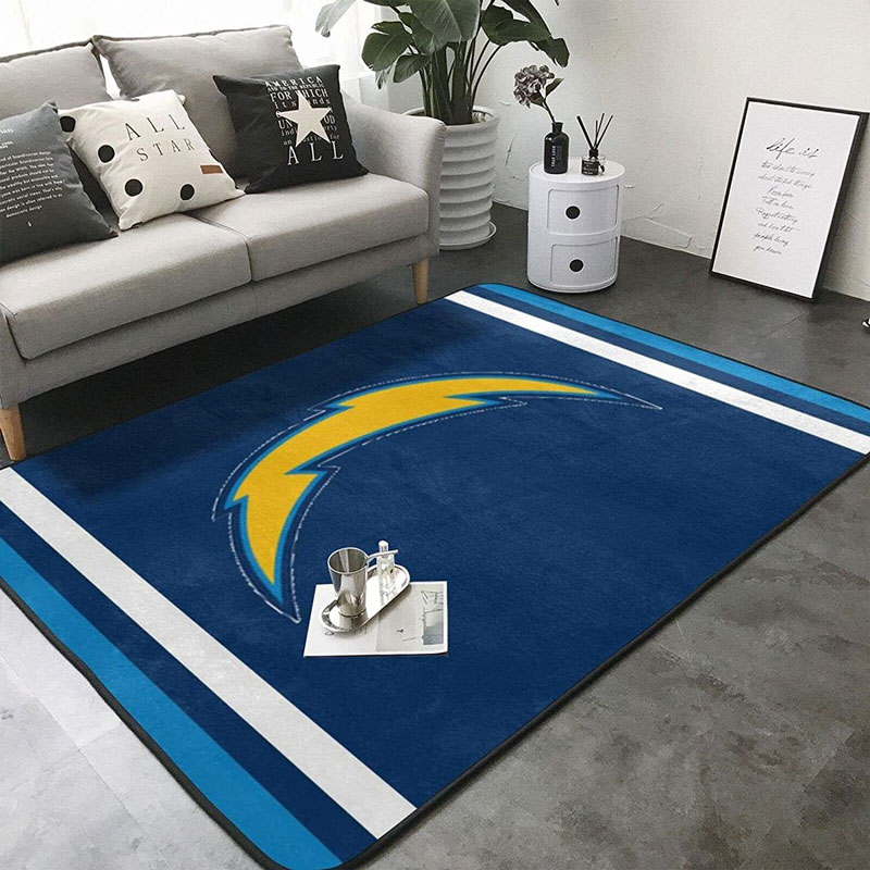 Los Angeles Chargers Rug NFL Area Rug Kitchen Rug Outdoor Rug Rectangle Carpet