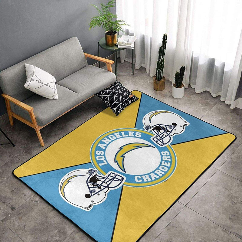 Los Angeles Chargers Area Rug NFL Area Rug Living Room Area Rug Outdoor Rug Rectangle Carpet