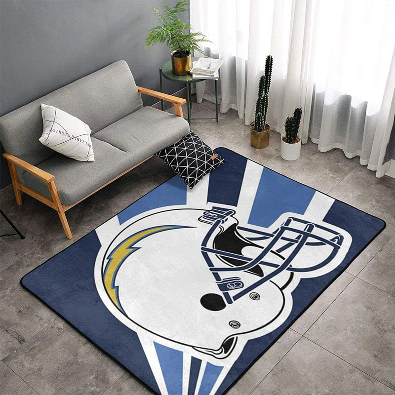 Los Angeles Chargers Rug NFL Area Rug Bedroom Rug Outdoor Rug Rectangle Carpet