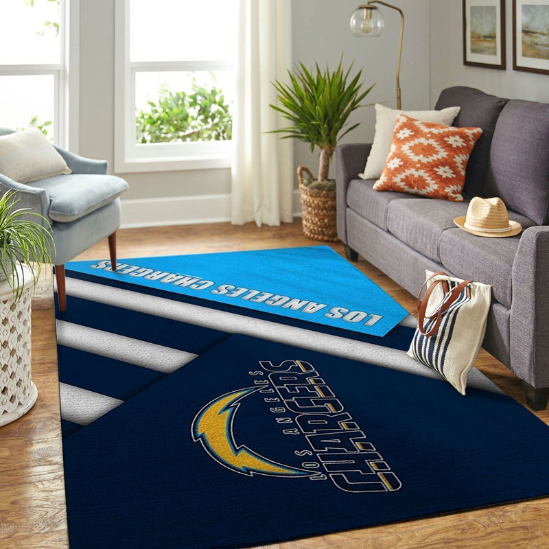 Los Angeles Chargers Area Rug NFL Area Rug Bedroom Rug Indoor Outdoor Rug Rectangle Carpet
