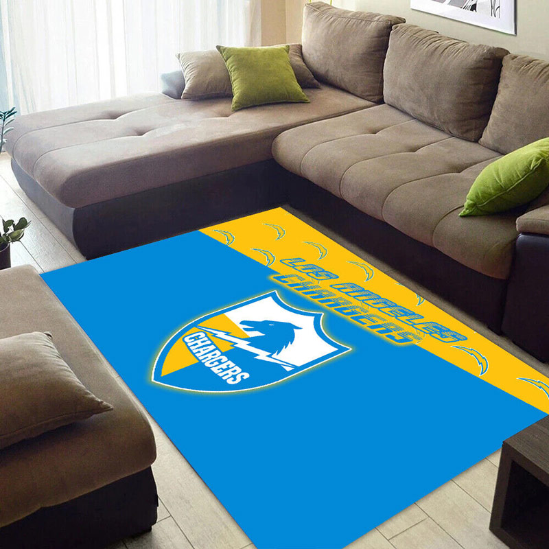 Los Angeles Chargers Rug NFL Area Rug Bedroom Rug Outdoor Rug Rectangle Carpet