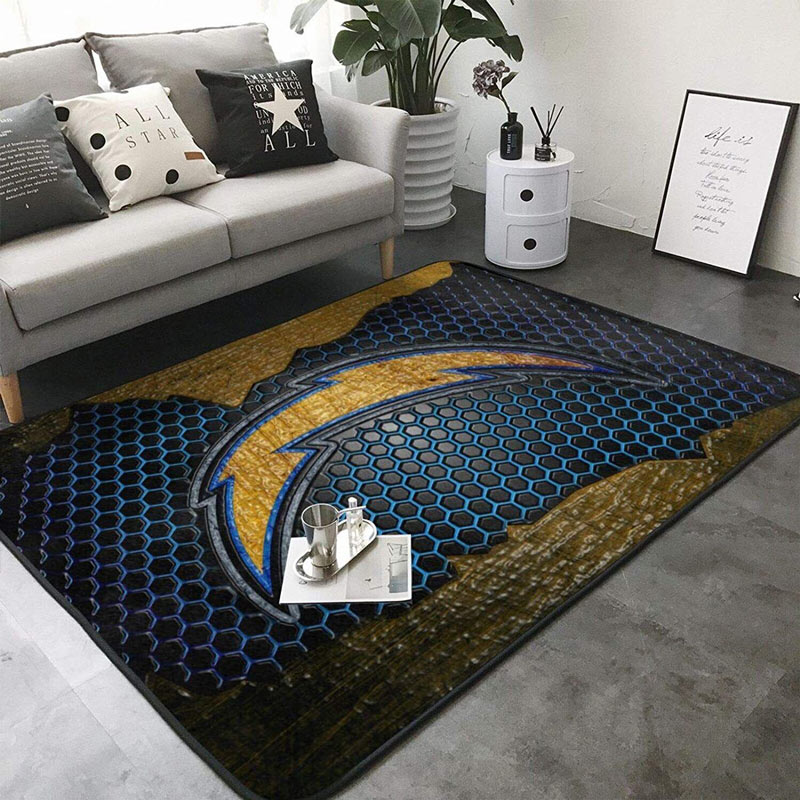 Los Angeles Chargers Area Rug NFL Area Rug Living Room Rug Outdoor Rugs Rectangle Carpet