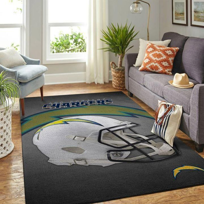 Los Angeles Chargers Rug NFL Area Rug Living Room Rug Indoor Outdoor Rugs Rectangle Carpet
