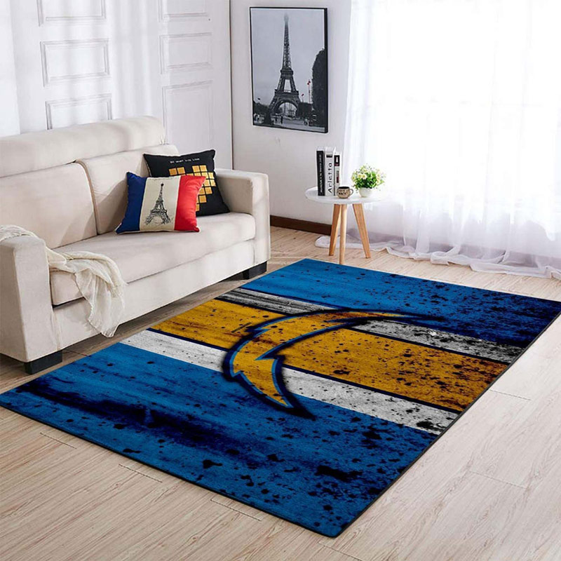 Los Angeles Chargers Rug NFL Area Rug Bedroom Rug Outdoor Rugs Rectangle Carpet
