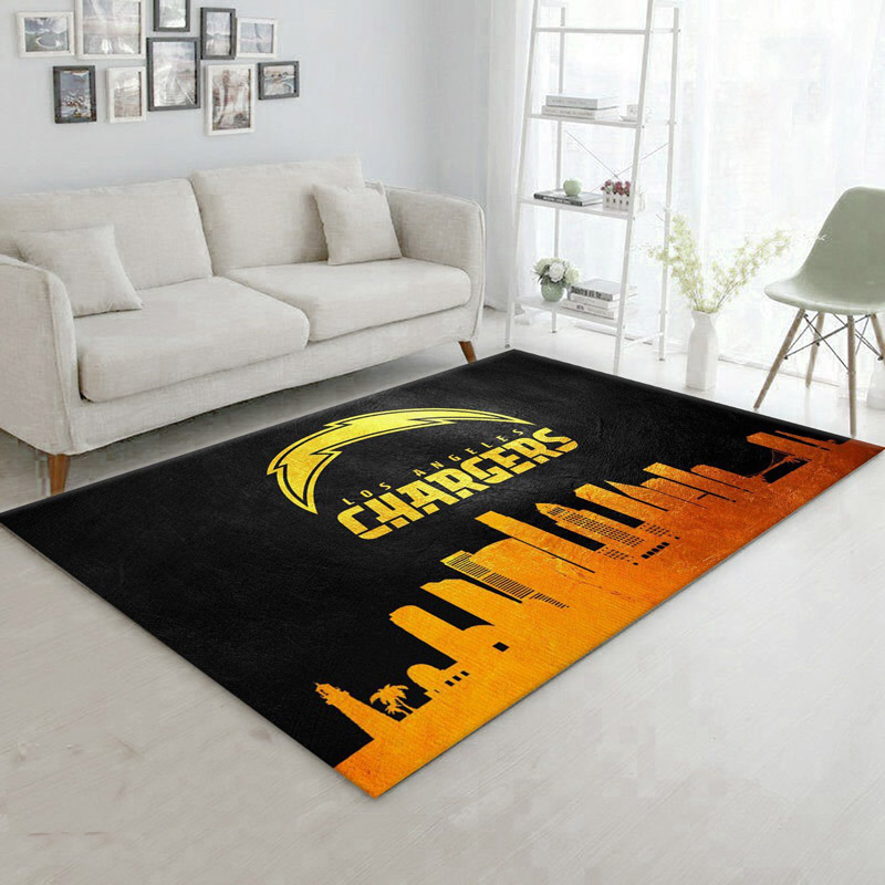 Los Angeles Chargers Area Rug NFL Area Rug Living Room Rug Indoor Outdoor Rugs Rectangle Carpet