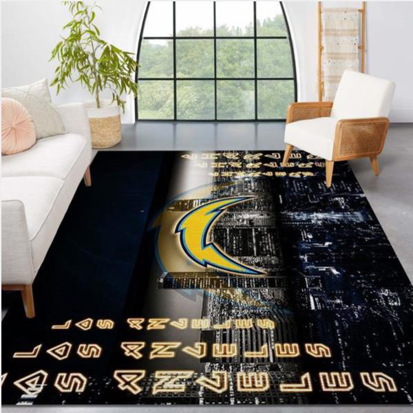 Los Angeles Chargers Rug NFL Area Rug Bathroom Rugs Outdoor Rugs Rectangle Carpet