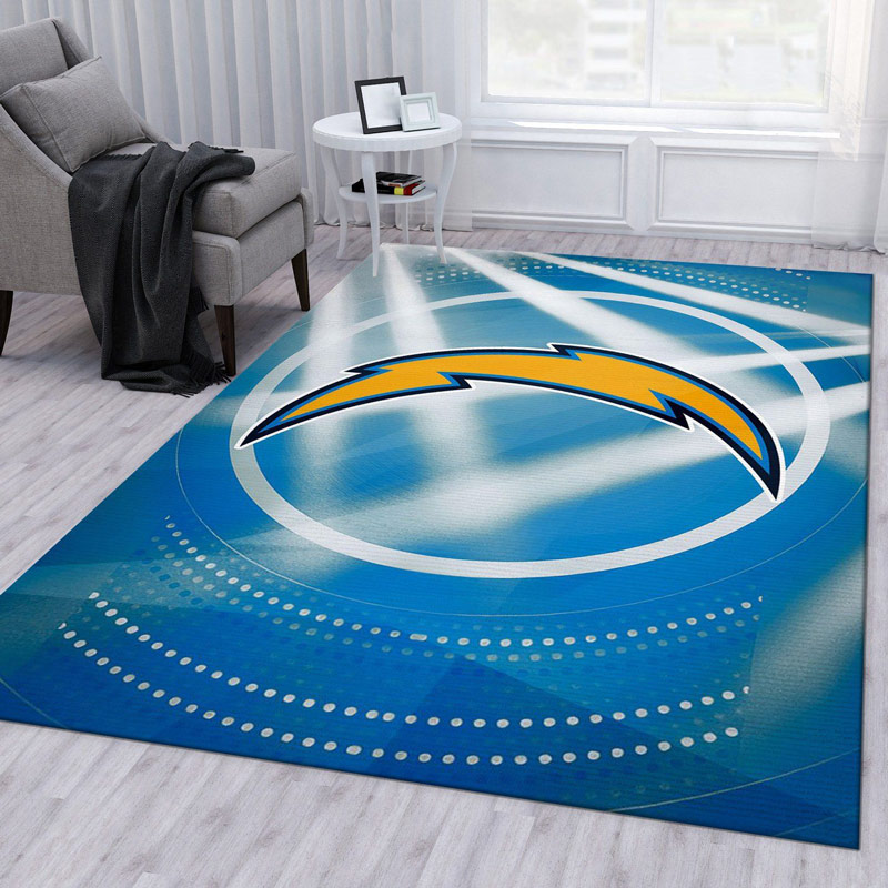 Los Angeles Chargers Rug NFL Area Rug Dining Room Rug Indoor Outdoor Rugs Rectangle Carpet