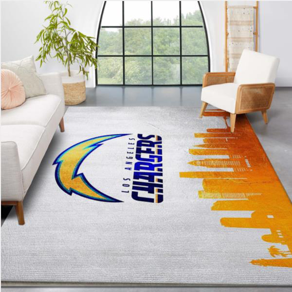 Los Angeles Chargers Area Rug NFL Area Rug Dining Room Rug Outdoor Rug Rectangle Carpet