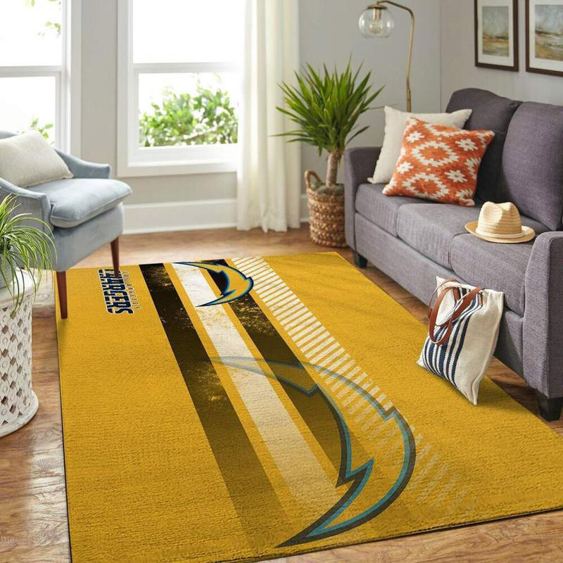 Los Angeles Chargers Area Rug NFL Area Rug Bedroom Rug Outdoor Rugs Rectangle Carpet