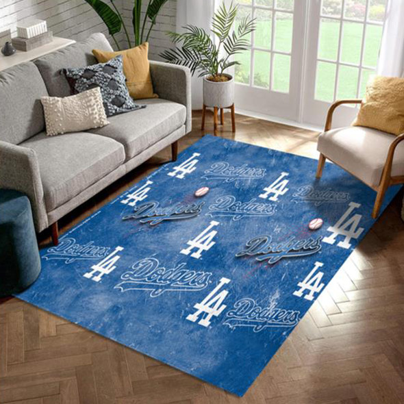 Los Angeles Dodgers Area Rug MLB Area Rug Kitchen Rug Outdoor Rug Rectangle Carpet