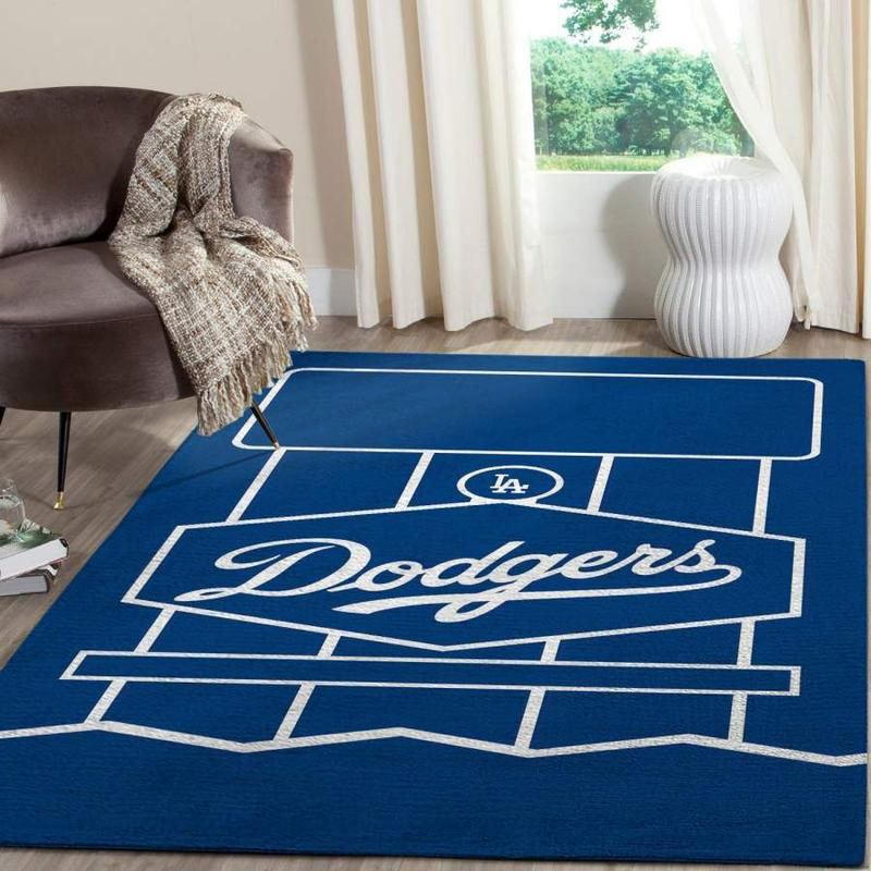 Los Angeles Dodgers Area Rug MLB Area Rug Bathroom Rug Indoor Outdoor Rug Rectangle Carpet