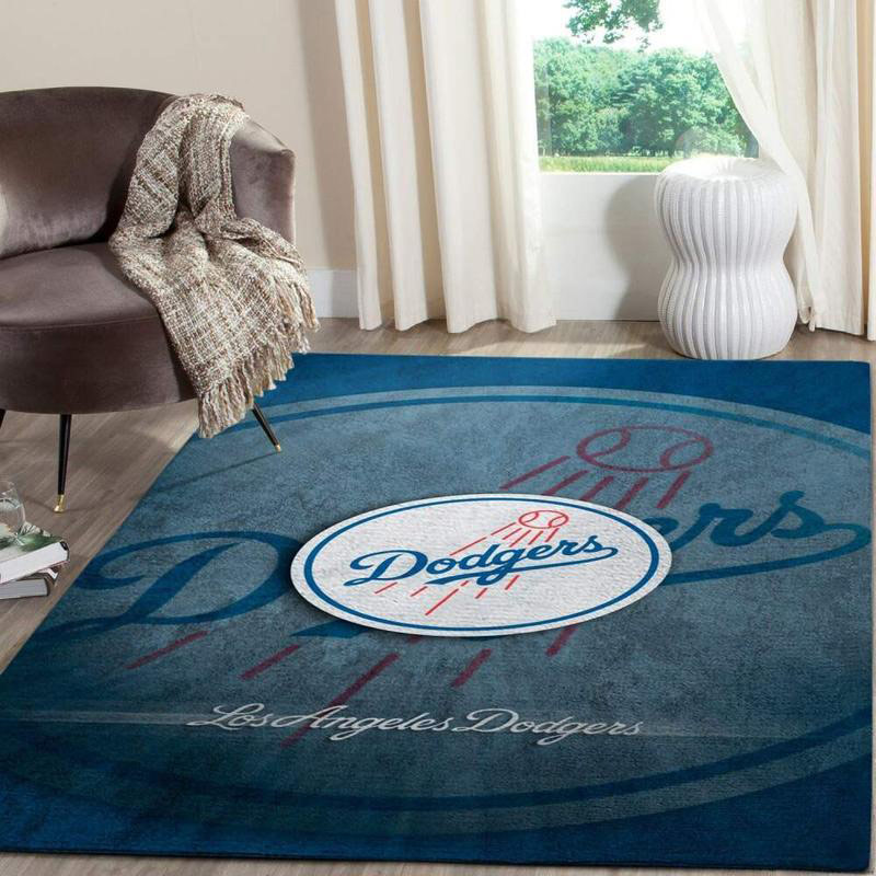 Los Angeles Dodgers Rug MLB Area Rug Dining Room Rug Outdoor Rugs Rectangle Carpet