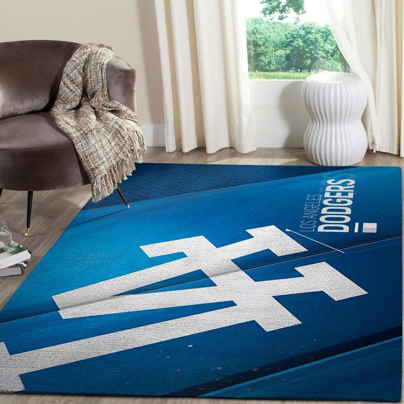 Los Angeles Dodgers Rug MLB Area Rug Living Room Area Rug Outdoor Rugs Rectangle Carpet