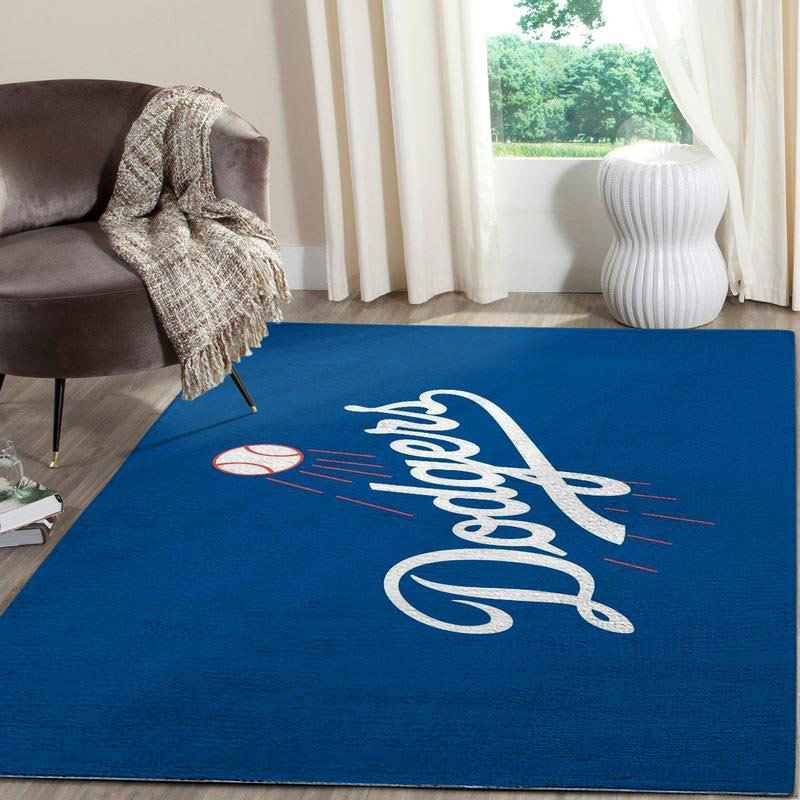 Los Angeles Dodgers Rug MLB Area Rug Living Room Rug Indoor Outdoor Rugs Rectangle Carpet