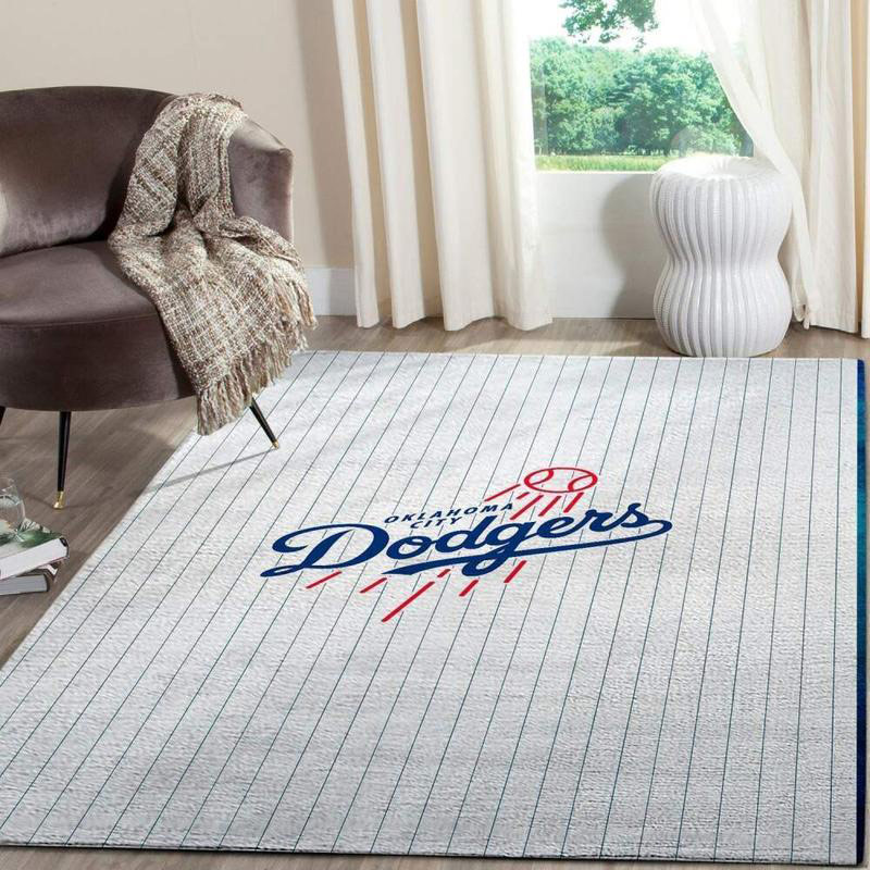 Los Angeles Dodgers Rug MLB Area Rug Bedroom Area Rug Indoor Rugs Rectangle Carpet