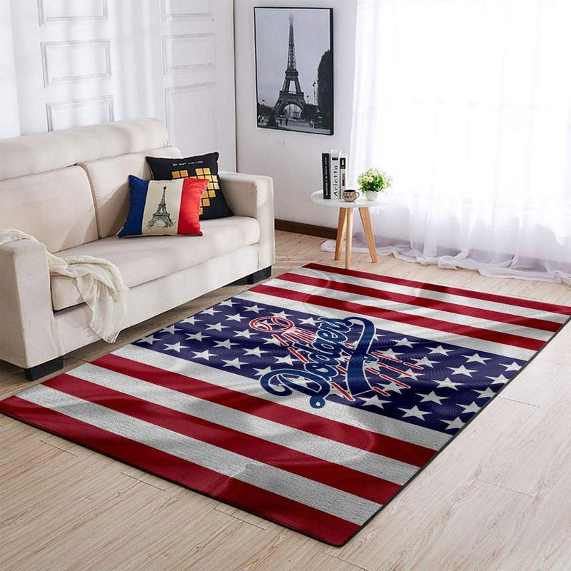 Los Angeles Dodgers Rug MLB Area Rug Dining Room Rug Indoor Outdoor Rug Rectangle Carpet