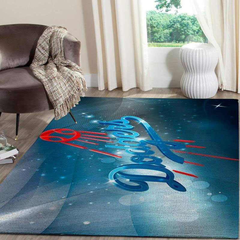 Los Angeles Dodgers Rug MLB Area Rug Bedroom Rug Indoor Outdoor Rugs Rectangle Carpet