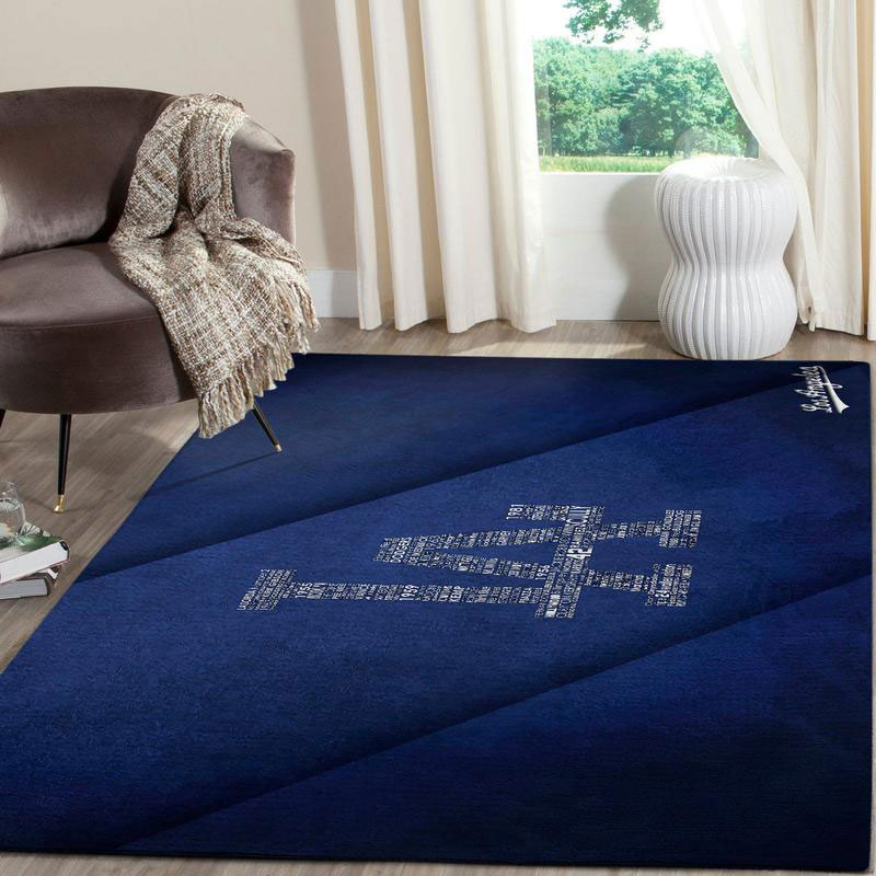 Los Angeles Dodgers Rug MLB Area Rug Kitchen Rug Indoor Outdoor Rugs Rectangle Carpet