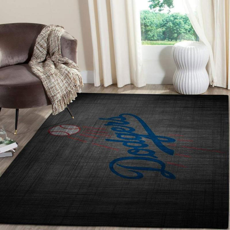 Los Angeles Dodgers Rug MLB Area Rug Bedroom Rug Outdoor Rugs Rectangle Carpet
