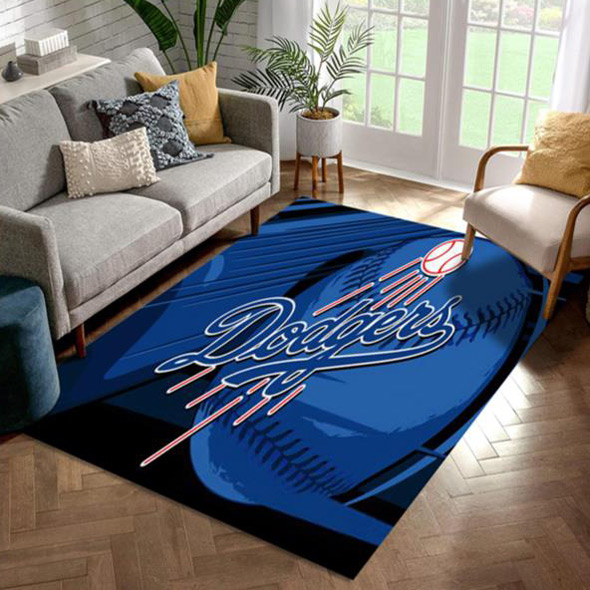 Los Angeles Dodgers Area Rug MLB Area Rug Living Room Area Rug Outdoor Rugs Rectangle Carpet
