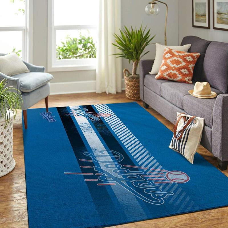 Los Angeles Dodgers Area Rug MLB Area Rug Living Room Rug Outdoor Rugs Rectangle Carpet