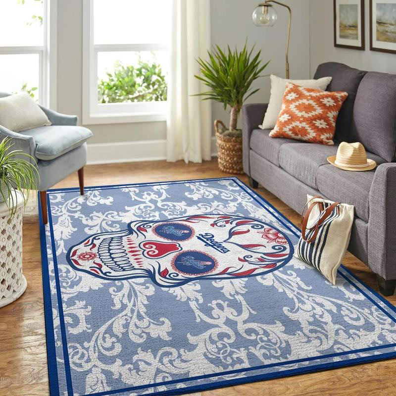 Los Angeles Dodgers Area Rug MLB Area Rug Living Room Area Rug Indoor Rug Rectangle Carpet