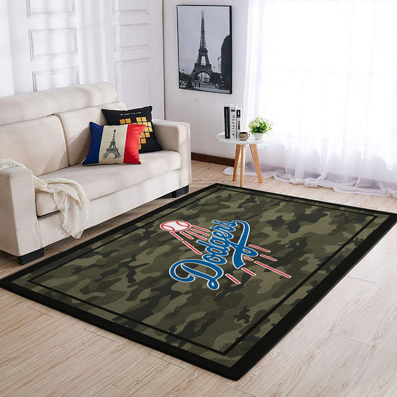Los Angeles Dodgers Area Rug MLB Area Rug Bathroom Rugs Indoor Rug Rectangle Carpet