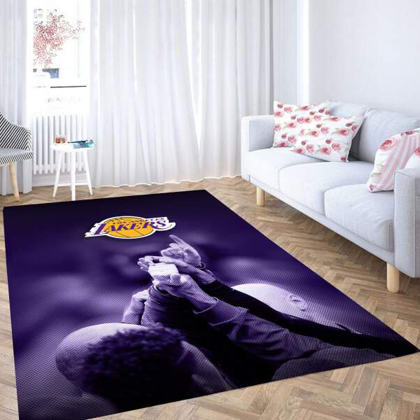 Los Angeles Lakers Rug NBA Area Rug Bathroom Rug Outdoor Rugs Rectangle Carpet
